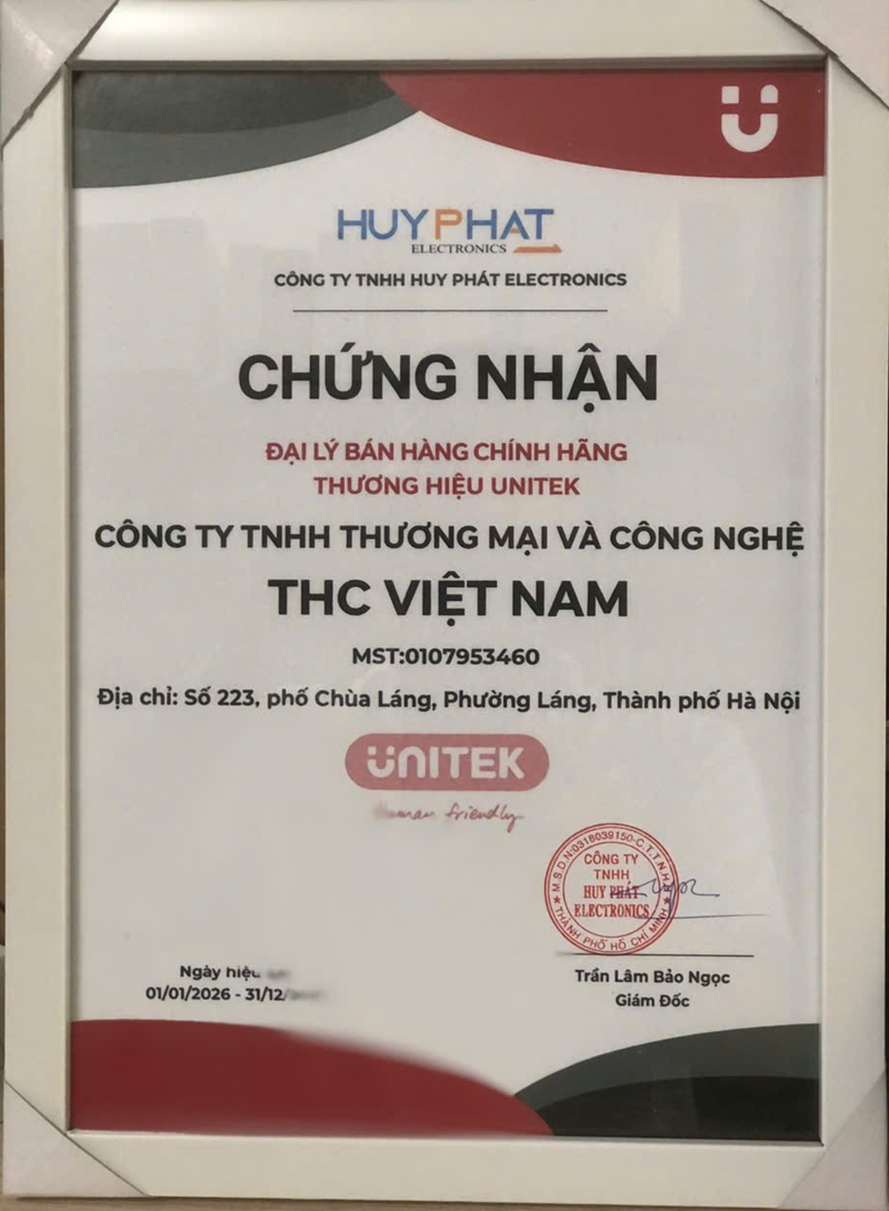 Chứng nhận Đại lý UNITEK